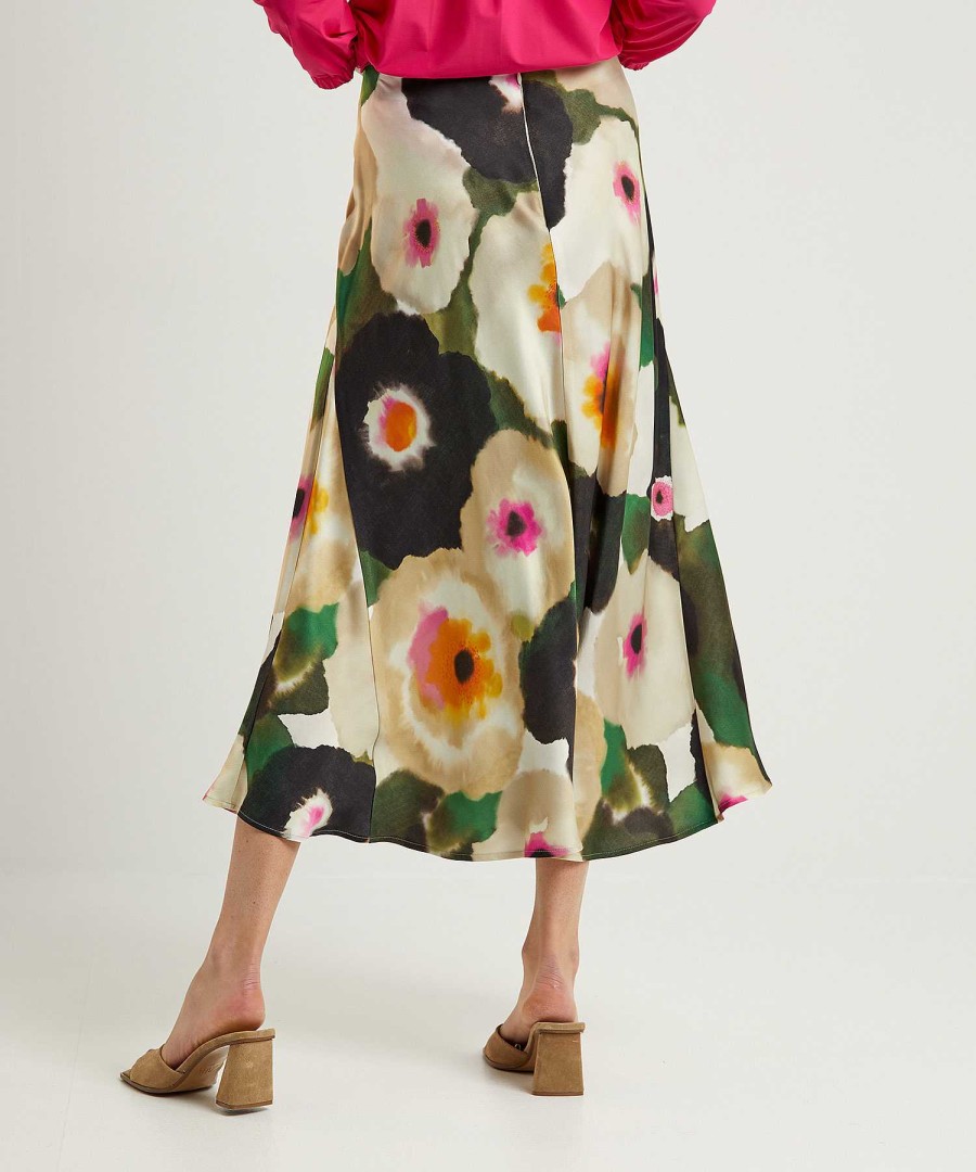 Caroline Biss Caroline Biss Silky Skirt Fancy Flower Wholesale