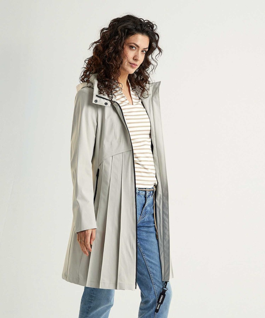 Creenstone Creenstone Raincoat With Pleated Details Doris Wholesale