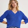 BEONE Beone Ribbon Yarn Sweater V-Neck Hot