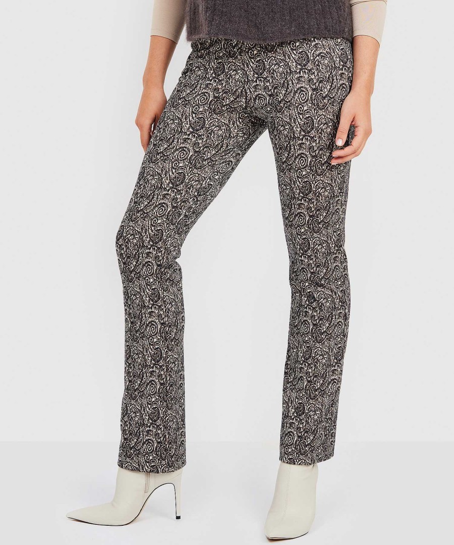 No Man's Land No Man'S Land Flared Pants Paisley Print Clearance