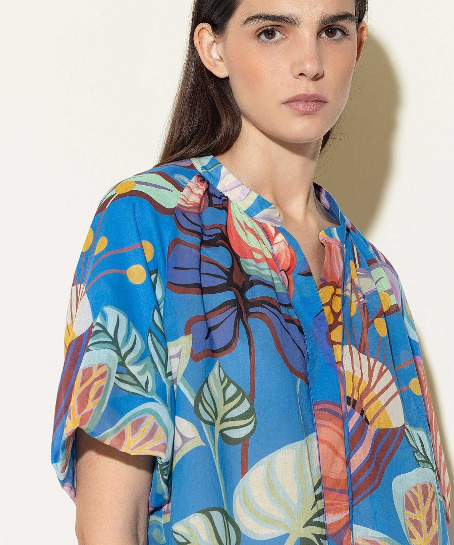 Luisa Cerano Luisa Cerano Blouse Tropical Flower Print Best