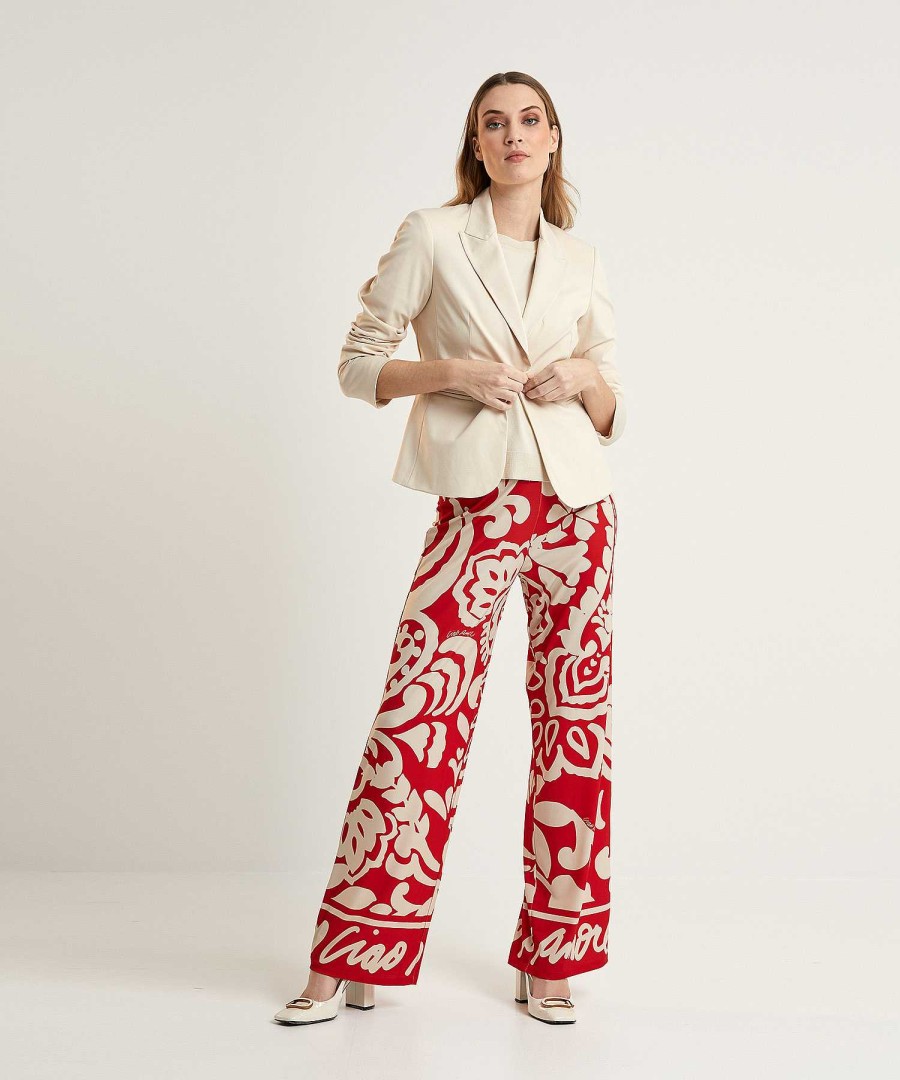 OUI Oui Slinky Palazzo Pants Print Wholesale